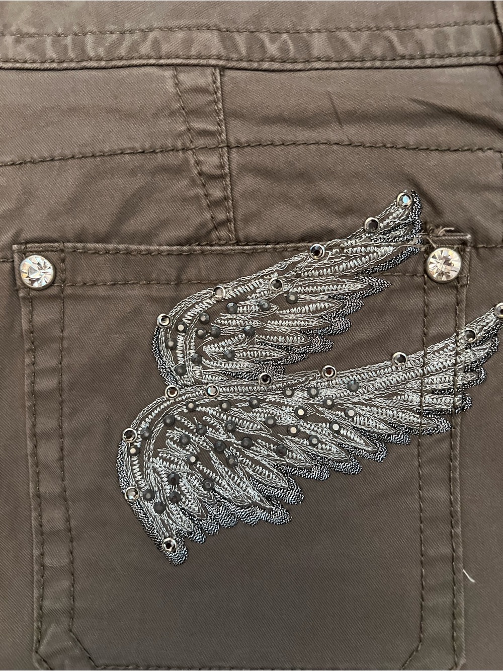 Miss Me Embellished Wing Pocket Shorts NWT Size 31 Western Y2K - Picture 9 of 14